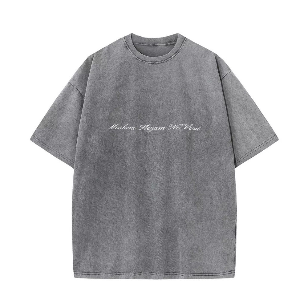 Loose Fit Korean Style Short Sleeve T Shirt for Women Vintage Wash Design Casual Summer Top Wholesale Available
