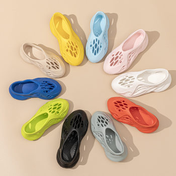 Coconut Crocs Beach Shoes Boys and Girls Children's Eva Thick-Soled Sandals New Large, Medium and Small Children's Sports Non-Slip