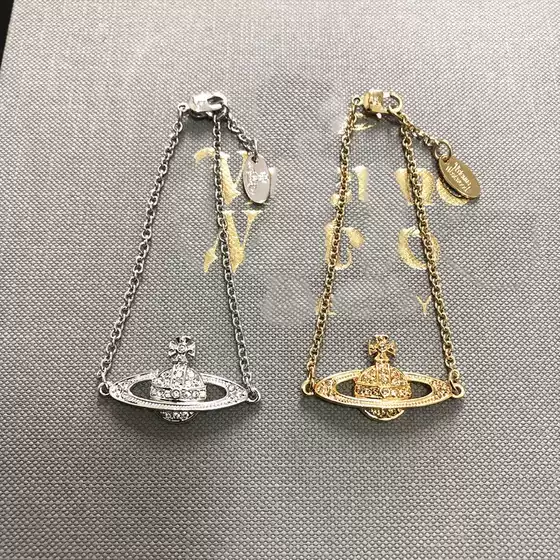 High-End Version of the Queen Mother Saturn Chain Full Diamond Bracelet for Women Niche Simple High-End Bracelet Manufacturer Wholesale Cross-Border