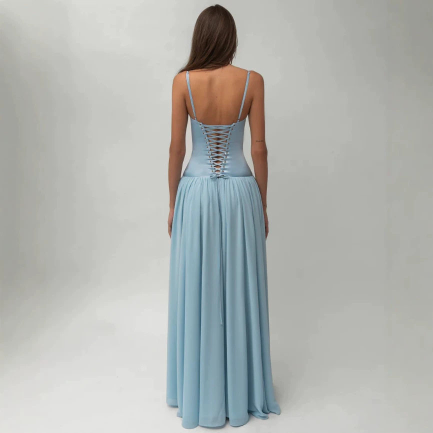 Elegant Strapless Maxi Dress Sexy Fitted Bodice Flared Skirt Perfect for Parties Wholesale Available