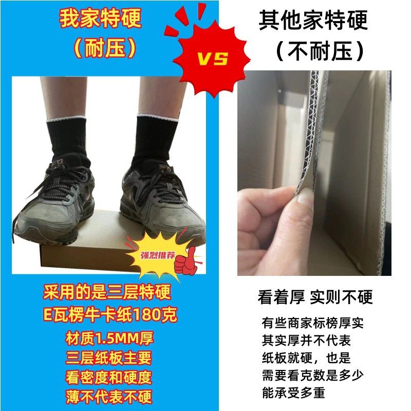 Square Flying Machine Box Three-Layer Corrugated Cowhide Extra-Hard Round Rectangular Highlight Thickened Square Paper Box Packaging Box