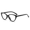 Vangoodgm Myopia Glasses Frame Anti-Blue Light Non-Prescription Glasses Frame Cat-Eye Round Frame Square Glasses Trendy Popular Large Frame