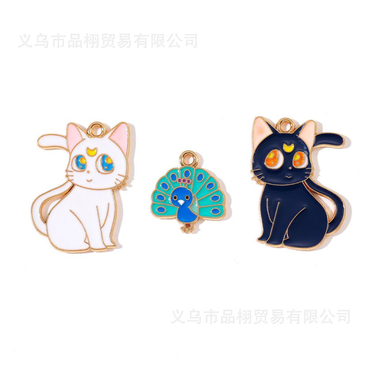 Cat, Peacock, Cute Animal, Oil Drop Jewelry Accessories, DIY Alloy Pendant, Phone Chain, Keychain, Handmade Ornament