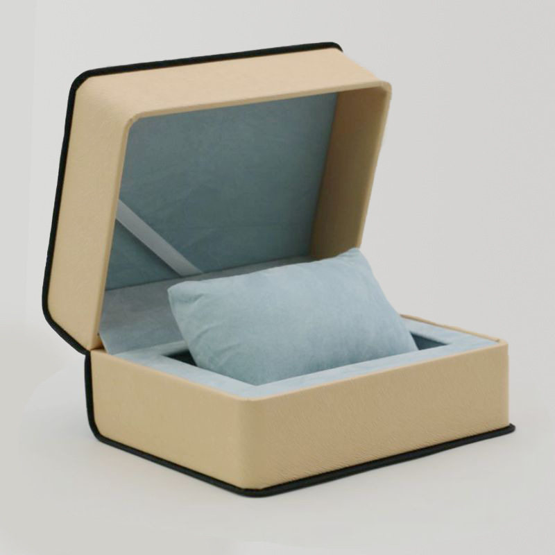 Pu Leather Rounded Corner Watch Box Flip-Top Classy Watch Storage Box Straw Pattern Watch Display Packaging Watch Box Wholesale