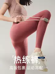 Pocket Sports Yoga Pants Nine-Point Summer High-Waisted Shark Pants for Women to Wear Outside Leggings Thin Slimming Look Tights
