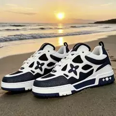 Putian Cross-Border Foreign Trade High-Top Sneakers, Lv-Style Chunky Sneakers, Small Fat Sneakers, White Sneakers for Men and Women, Height-Increasing Couple Sports Shoes