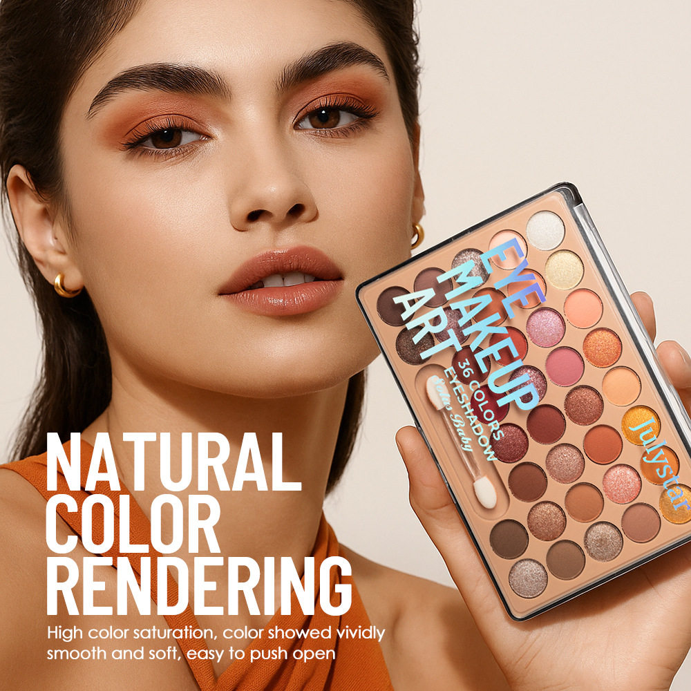 Cross-Border Makeup Pearlescent Eye Shadow Palette 36 Colors Multi-Functional All-In-One Matte Pearlescent Long-Lasting Color Eye Shadow Spot Wholesale