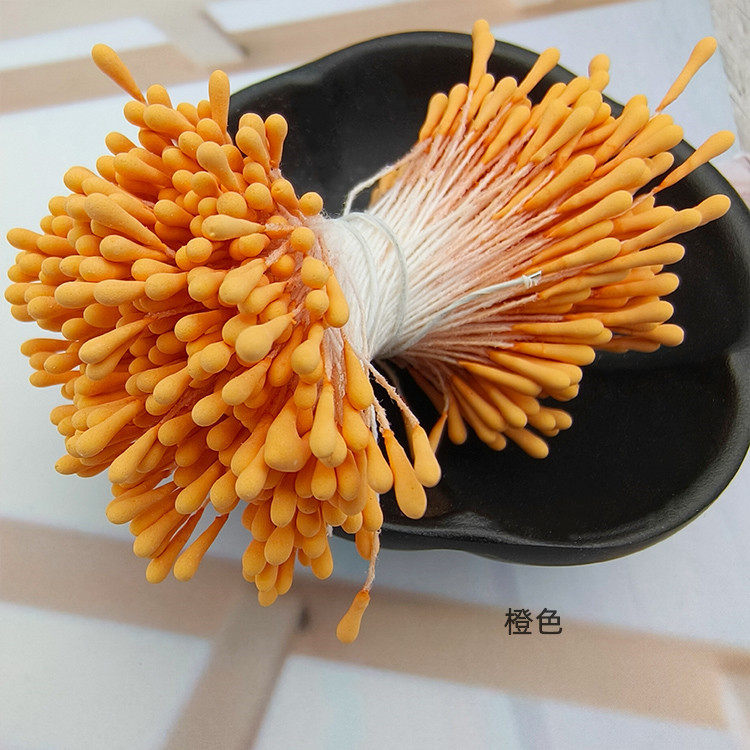 批发韩版手工DIY头饰发饰高仿真花蕊材料2mm哑光圆火柴头花心花蕊