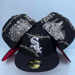 High-Quality Classic Baseball Flat-Brim Cap for Foreign Trade, American Sports League Fitted Cap, Fashionable Size Flat-Brim Cap