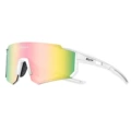 DZ-S1412-B-10 Matte White Frame, Black Temples, Pink Lens, Single Piece (No Packaging)