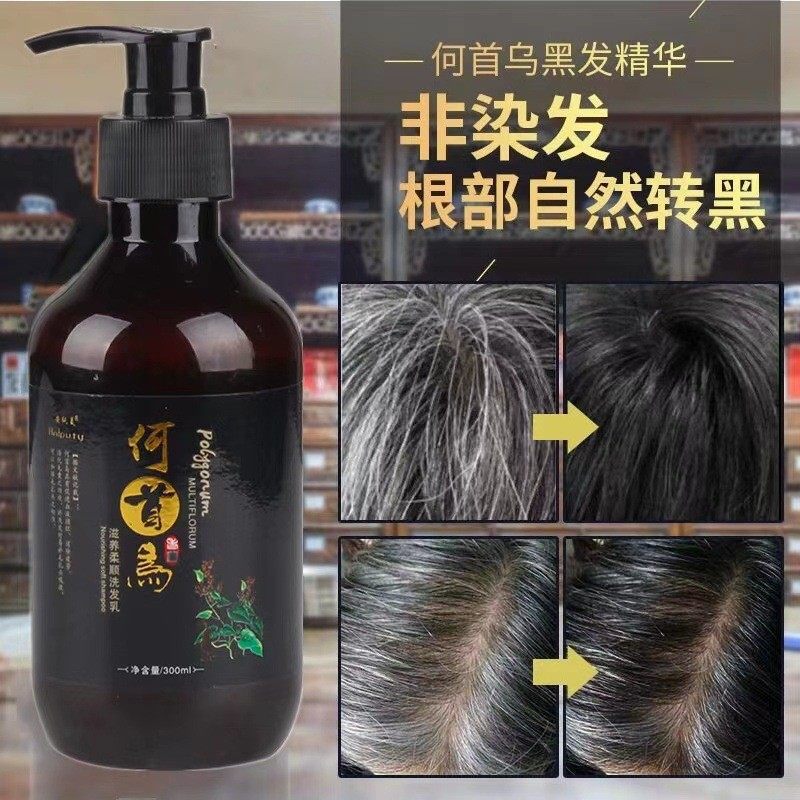 Black Anchunmei Polygonum multiflorum Herbaceous Plant Anti-dandruff Shampoo Oil Control Improves White Hair Radical Treatment to Black Hair Manufacturers