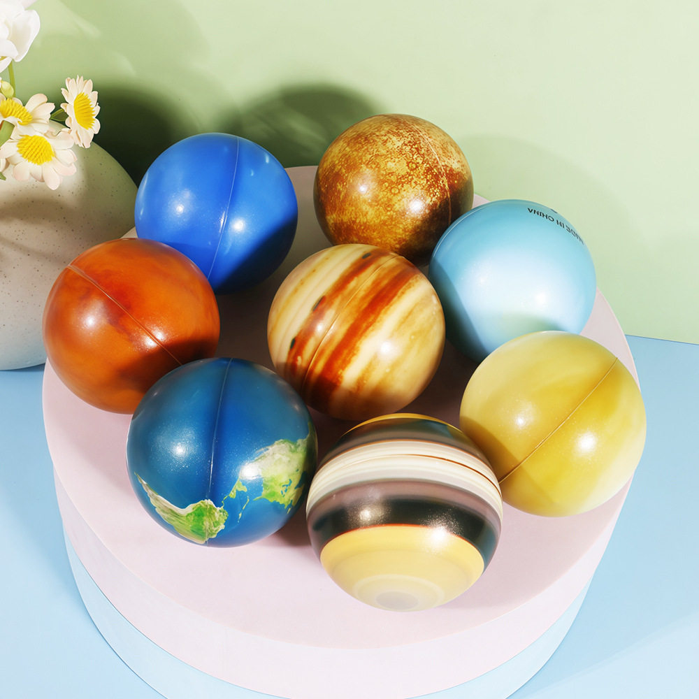 Children's Bouncy Ball Pu Foam Sponge Silent Ball Sports Football Toy Colorfulful Pressure Small Leather Ball Family Interaction