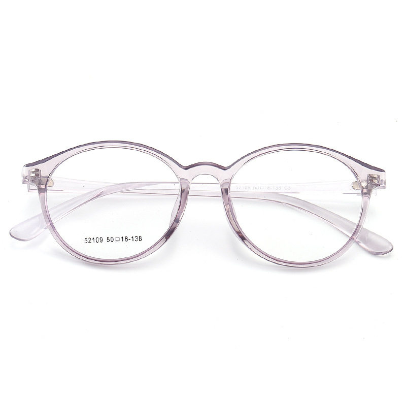 Danyang Myopia Glasses tr Men's and Women's Medium 52109 Student Mirror Round Internet Celebrity TR90 Frame Factory Wholesale