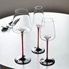 Hand-blown Black Bow-tie Crystal Glass Transparent Red Wine Glass Household Simple Goblet Decanter suit Wine Utensils