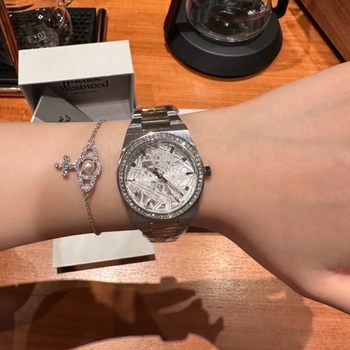 Empress Watch Steel Strap Vv240 Series Quartz Relief Diamond Steel Strap Belt Large Dial Export Women's Watch