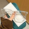 New transparent glasses box students myopia men and women flat light big round face anti-blue light glasses frame wholesale