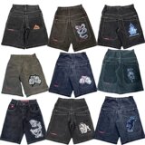Трансграничная электронная коммерция, шорты JNCO, Y2K, хип-хоп, 2023, Харадзюку, готические свободные джинсовые шорты с карманами, мужские шорты
