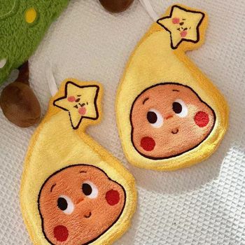 Cartoon Cute Star Hand Towel Hanging Absorbent Soft Thickeneded Kitchen Bathroom Coral Velvet Kidsren's Handkerchief