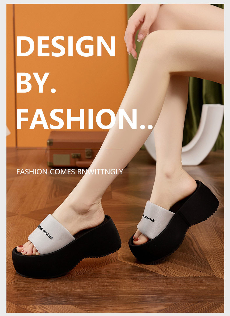 Dép sandal nữ đế dày chữ V đơn giản phong cách casual — Bạc, Đen chi tiết 10