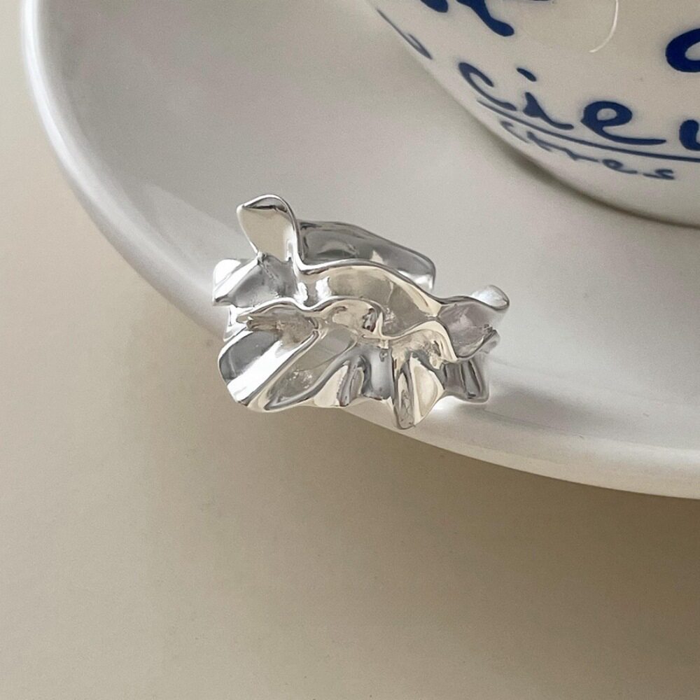 夏季复古重工925纯银戒指女小众轻奢高级感不掉色ins风百搭银饰品