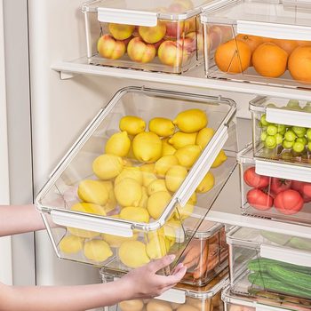 Fresh-Keeping Box, Frozen Food Large-Capacity Organizing Box, Refrigerator Storage Box, Food-Grade Fruit Dumpling and Vegetable Sealing Box