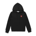Black layered heart pullover