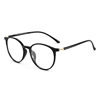 TR90 round large frame without makeup decoration white flat glasses frame light tea transparent color glasses frame myopia ultra light glasses frame