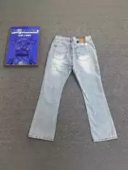 Vintage517 Jeans Washed Micro-Flared Casual Straight High Street Cleanfit Washed Jeans for Men
