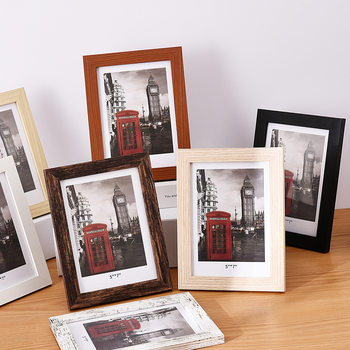 Photo Frame Custom Wholesale Table Decoration Photo Wall 6 Inches 7 Inches 8inch 10inch A4 Creative Simple Wooden Small Photo Frame