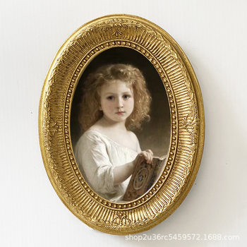 Nordic modern simple 6-inch resin photo frame decoration frame Golden retro resin photo frame soft decoration