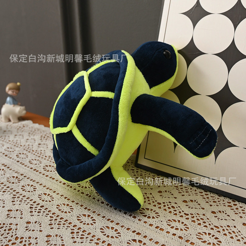 跨境仿真海龟毛绒玩具金钱龟公仔胖版乌龟抱枕厂家现货批发大眼龟