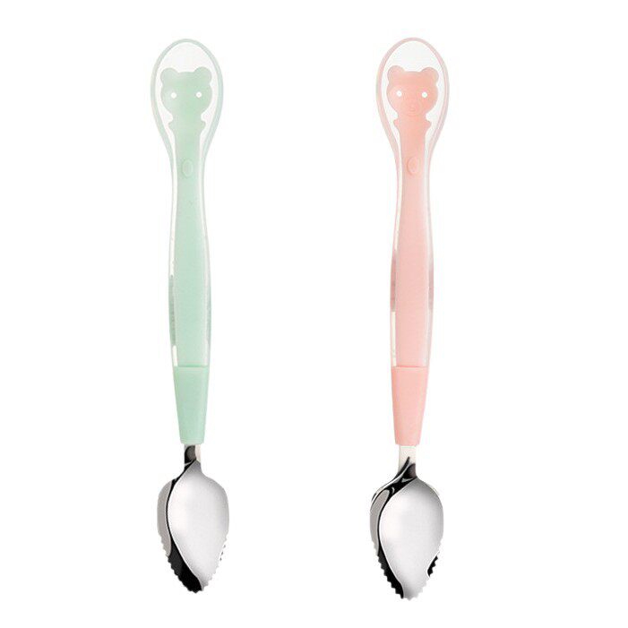Feeding Utensils for Infants and Toddlers to Eat Fruit Puree, Dual-Purpose Silicone Baby Food Grade for Infants and Children