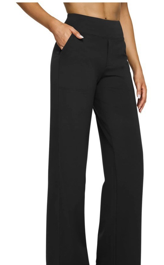 High Waisted Loose Fit Straight Leg Pants Solid Color Pocket Design Casual Style Autumn Collection Wholesale