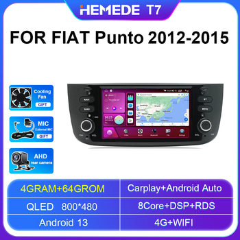 Cross-Border Compatible Fiat Punto Wireless Carplay Car Navigation Gps Android Car Dvd Bluetooth Radio