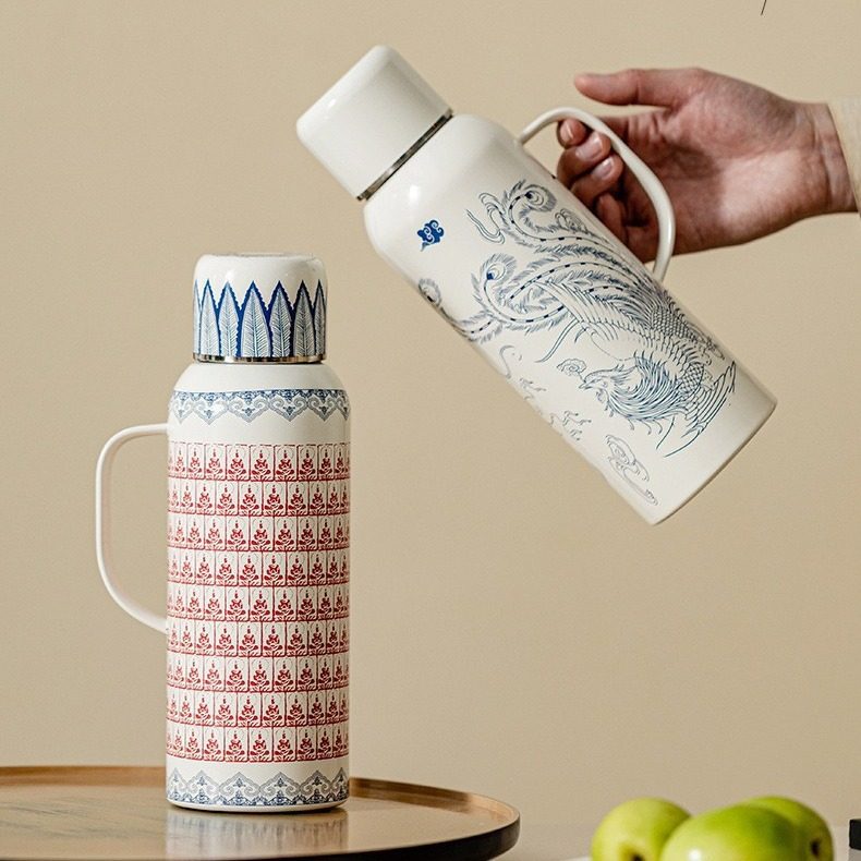 Wen Chuang braised teapot small steel cannon heat preservation pot stainless steel large capacity teapot travel outdoor hot water bottle