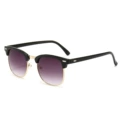 C11-bright black gold frame-double gray film