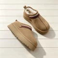 Maroon two-piece thick sole