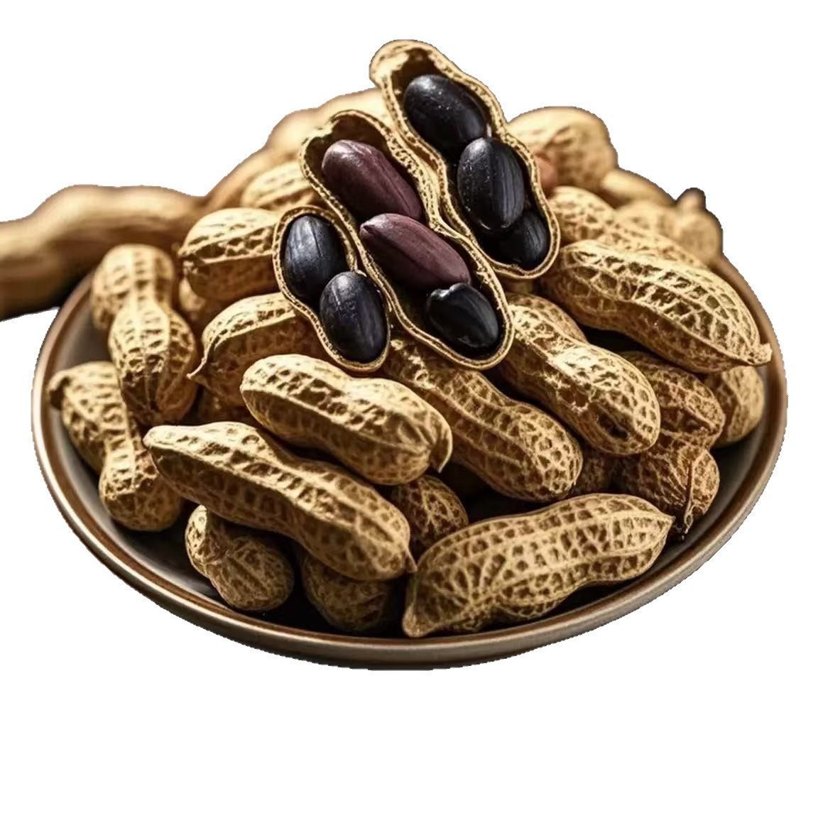 Selenium-Rich Black Peanuts Genuine Yunnan Black Peanuts with Shells Purple Peanuts Black Peanuts Stomach-Nourishing Raw Peanuts Wholesale Dropshipping