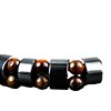 Natural Tiger Eye Stone Black Magnetic Magnet Bracelet for Teenagers and Men Retro Double Row Holiday Gift Magnetic Bracelet