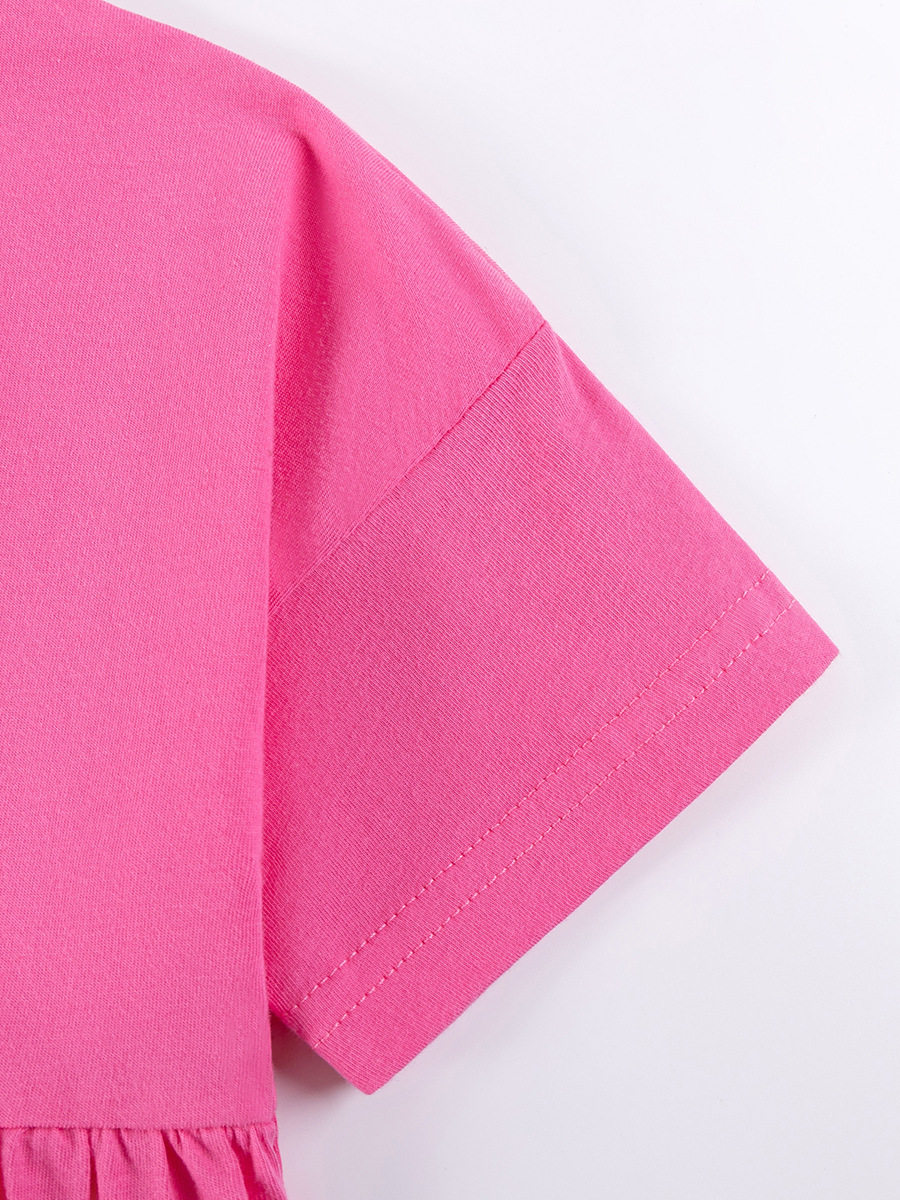 Gaun Anak Perempuan, Gaun Anak Lengan Pendek Musim Panas, Gaun Princess Anak Lucu