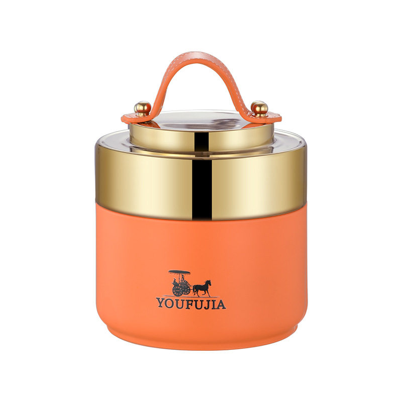 304 Stainless Steel Vacuum Pot Heat Preservation Barrel with Lid Sealed Student Heat Preservation Lunch Box Small Portable Lunch Box