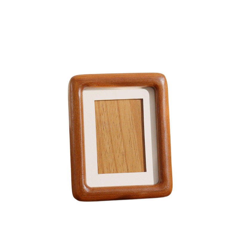 Black Walnut Mini Desktop Ornament Photo Frame Display Frame Chinese Mortise and Tenon Frame Wooden Calligraphy Solid Wood Mounting Mini