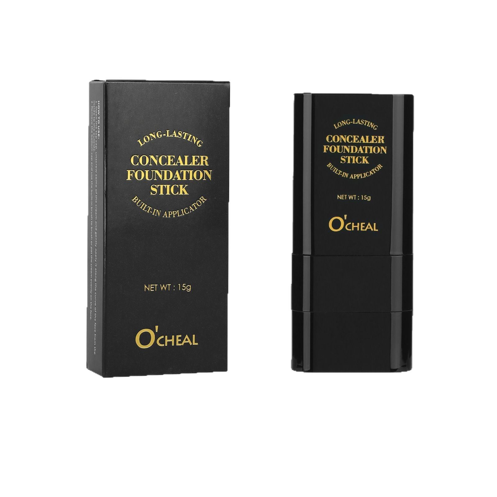 OCHEAL Flawless Eraser Foundation Stick Double Head Concealer Brightening Skin Lasting Waterproof Powder Free Foundation