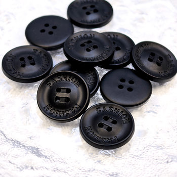 In-Stock Direct Supply Black Round Button Four-Hole Button High-End Suit Jacket Shirt Cardigan Coat Decorative Buttons