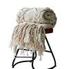 Niche Hand-Knitted Thick Woolen Thread Nordic Tassel Ins Blanket Bedroom Blanket Sofa Blanket