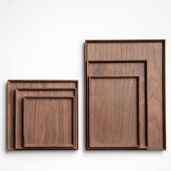 Explosive Black Walnut Solid Wood Tray Rectangular Wooden Tray Japanese Fruit Coffee Wooden Tray Tea Tray