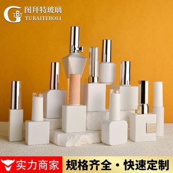 Source factory nail polish bottle white nail polish bottle packaging bottle 15 ML10ML8ML in stock supply glass bottle