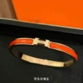 Rose gold orange enamel bracelet