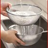 Drain Basket 316 Stainless Steel Vegetable Washing Basin Rice Washing Sieve Rice Washing Basin Kitchen Fruit Washing Basin Water Filter Rice Washing Artifact