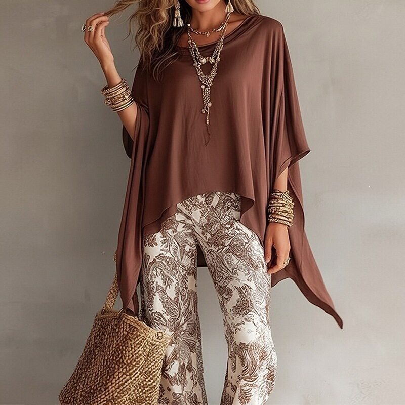 Womens Spring Batwing Sleeve Top Casual Loose Fit Solid Color Perfect for Everyday Wear Wholesale Available
